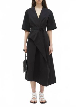 Christian Wijnants Daeva Midi Dress In Black