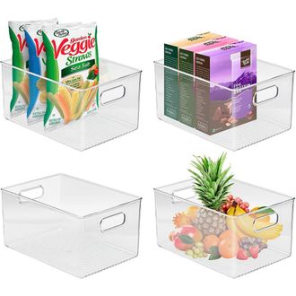 Sorbus Large Clear Storage Bins - Pack of 4 at Nordstrom Rack