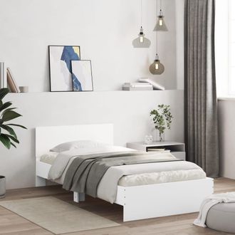 vidaXL Vidaxl - Giroletto Con Testiera Bianco 100x200 Cm In Legno Multistrato