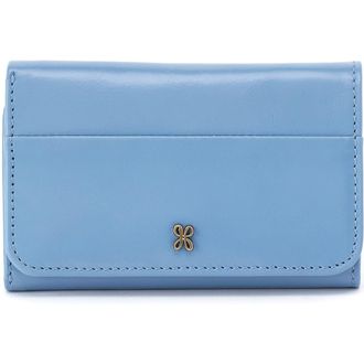 Hobo Jill Leather Trifold Wallet in Faded Denim at Nordstrom