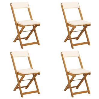 vidaXL Sillas Bistro De Exterior 4 Pcs Blanco Crema 40 X 53 X 80 Cm Vidaxl