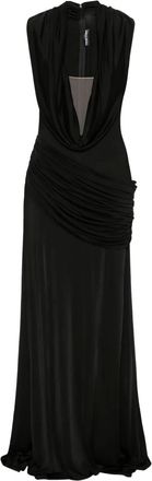 DAVID KOMA Abito lungo smanicato - Nero