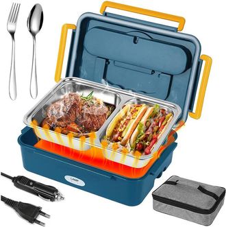 OEM Fiambrera T&eacute;rmica 3 En 1, Isot&eacute;rmica, Capacidad De 1,2 L, El&eacute;ctrica, 220 V/12 V-24 V, 25 X 18 X 8 Cm (largo X Ancho X Alto)