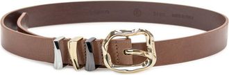 Pinko Brown Solid Buckle Belt