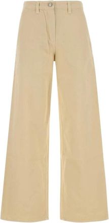 Magda Butrym Wijde Jeans - Dames - Loose Fit Jeans - Beige - 2XS - Katoen - Jeans