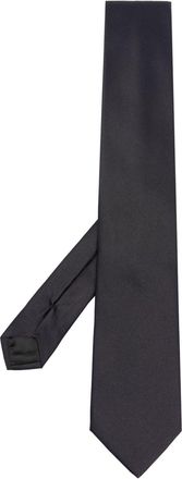 Emporio Armani patterned-jacquard silk tie - men - Silk - One Size - Black