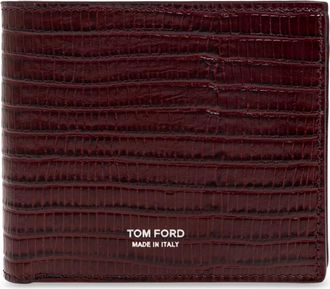 Tom Ford Klassieke Portemonnee - Heren - Portefeuilles - Rood - ONE Size - Leer - Accessoires
