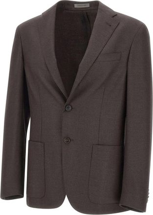 Corneliani Jassen Brown - Heren - Blazers - Bruin - XL - Wol - Jassen
