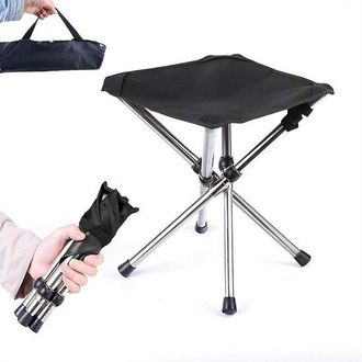 OEM Taburete Plegable, Silla De Pesca, Port&aacute;til, Taburete Plegable Ligero, Taburete Plegable Para Exteriores, Conciertos, Pesca, Senderismo, Negro