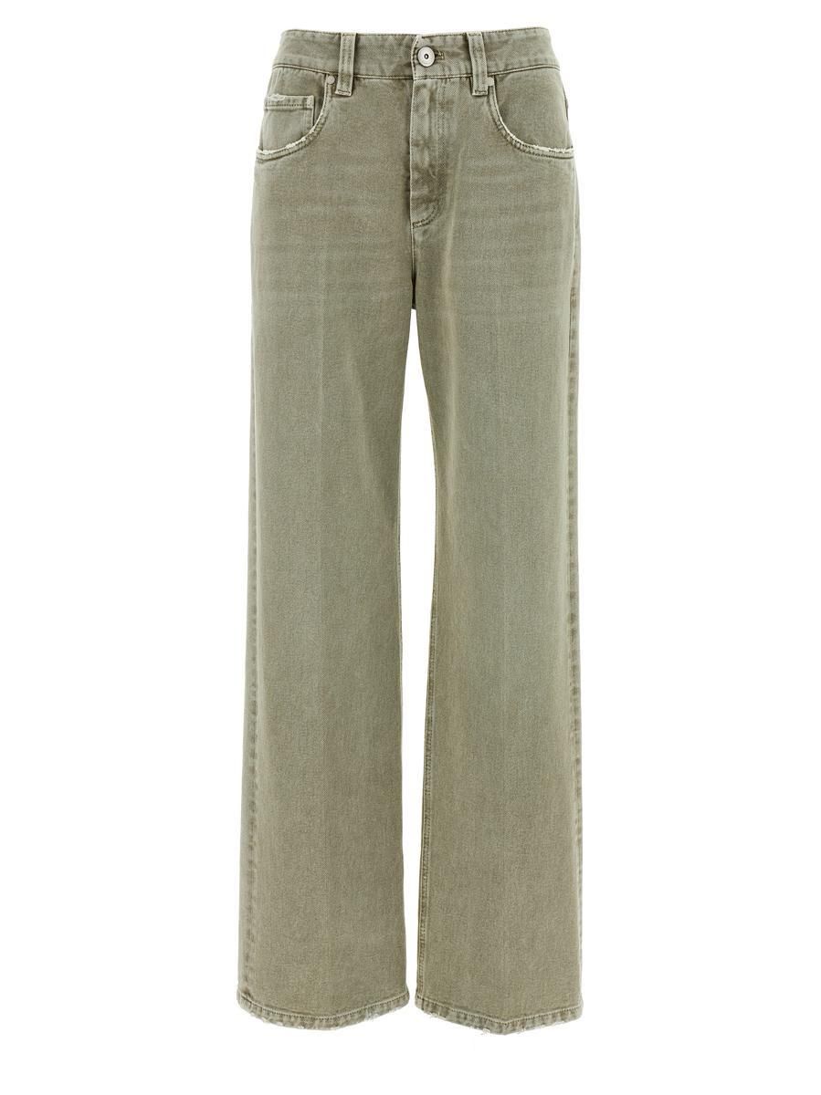 BRUNELLO CUCINELLI ハイウエストテハトレックトラウサ メンズ 向け ダークグレー グレースケールデニム トラウザーズ
