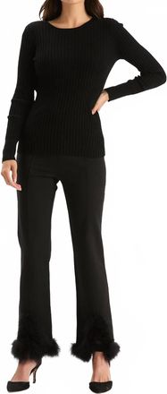 Tyler B&ouml;e Ameret Pointe Feather Pant In Black