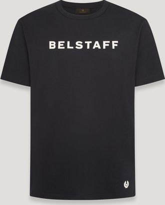 Belstaff Logo T-shirt Mens Cotton Jersey Dark Ink Size 2XL