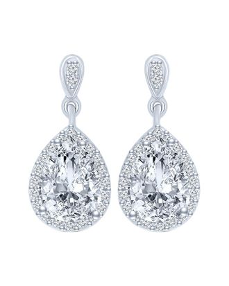 Genevive Silver Cz Earrings