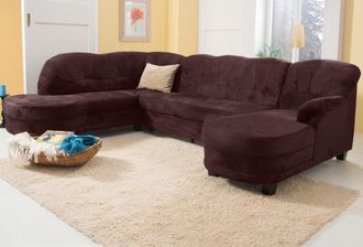 HOME AFFAIRE Wohnlandschaft »Camelita, viel Platz, bequem und zeitlos, Breite 289cm, U-Form« wahlweise mit Bettfunktion