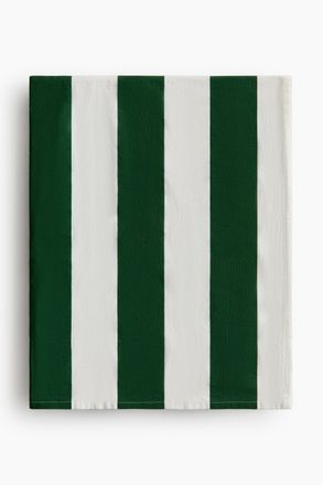 H&M Gemusterte Baumwolltischdecke - Gr&uuml;n/Gestreift