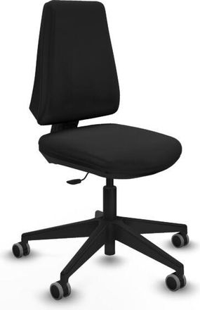 Piqueras y Crespo Piqueras Y Crespo - Elche Cp Similpiel Negro Base Piramidal Ruedas Engomadas 65mm