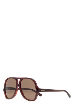 Chlo&eacute; Brown Oversized Sunglasses