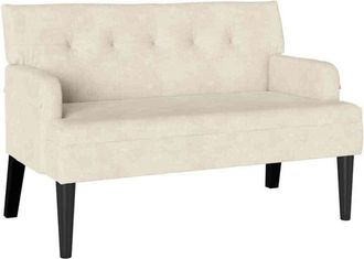 vidaXL Banco Chesterfield Crema 112 X 65,5 X 75 Cm Terciopelo Vidaxl