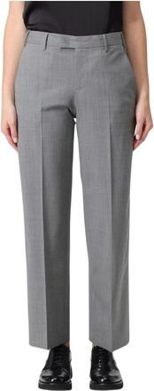 PT01 Lichtgrijze Stijlvolle Broek - Dames - Straight fit broeken - Grijs - L - Broeken