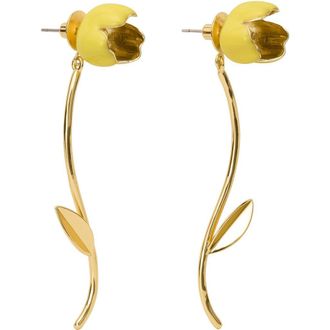 Kate Spade New York floral statement drop earrings in Yellow. at Nordstrom
