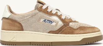 Autry SNEAKERS MEDALIST LOW IN SUEDE PLATINO E BEIGE SUGAR