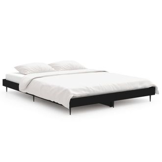 Berkfield Home Bed Frame Black 140x190 cm Engineered Wood