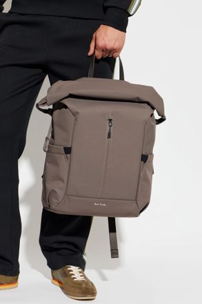 Paul Smith Backpack With Logo, Mens, Brown