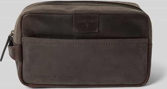 Strellson Kulturbeutel aus echtem Leder Modell DICK in Dunkelbraun, Gr&ouml;&szlig;e 1