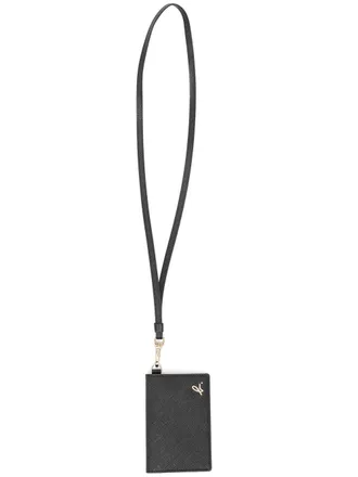 agn&egrave;s b. logo-detail leather cardholder - women - Calf Leather - One Size - Black