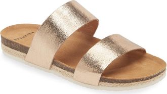 FRANKiE4 Maria III Slide Sandal in Rose Gold at Nordstrom, Size 7.5