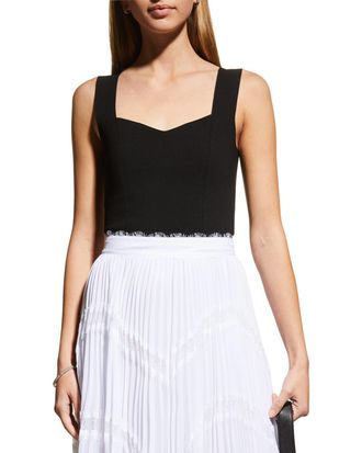 A.L.C. Jordana Seamed Cropped Tank Top