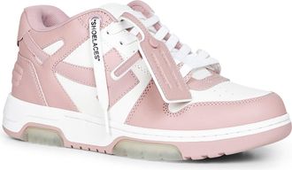 Off-white Womens Out Of Office Sneakers Pink Bovine Leather (top Grain) Trainers