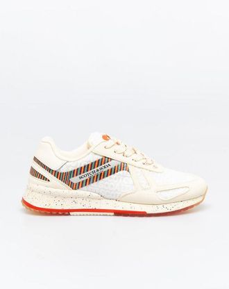 Scotch & Soda White Leather Athletic Mens Sneakers