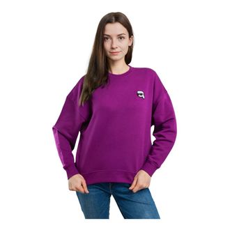 Karl Lagerfeld Katoenen Sweatshirt - Dames - Sweatshirts - Paars - XS - Katoen - Hoodies & sweatvesten