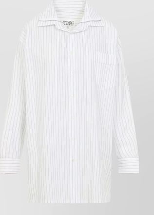 Maison Margiela striped oversized long-sleeve shirt