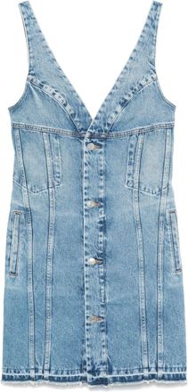 Stella McCartney denim mini dress - women - Polyester/Polyester/Cotton/Cotton - M - Blue