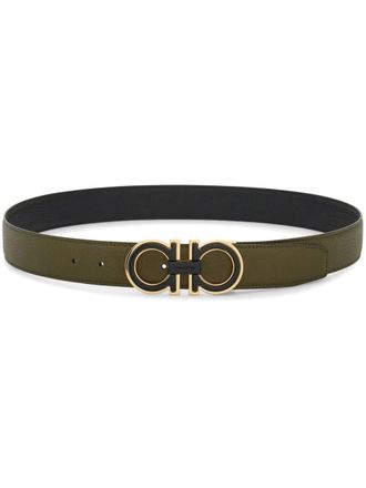 Ferragamo Double Finish Buckle Reversible Gancini Belt Accessories