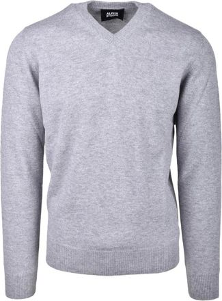 Alpha Studio Truien & Vesten, Heren, Grijs, S, Wol, Maglia