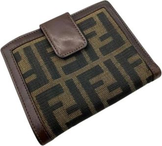 Fendi Pre-owned Wallets, female, Brown, Size: ONE SIZE Pre-owned Fabric Wallet