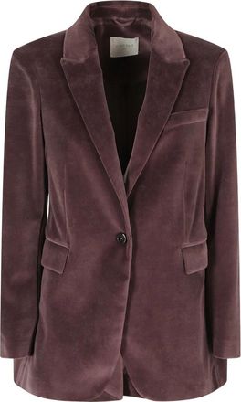 Circolo 1901 Fluwelen Jas - Dames - Blazers - Bruin - L - Leer - Jassen