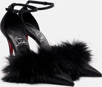 Christian Louboutin Zanzee 100 cr&ecirc;pe satin pumps