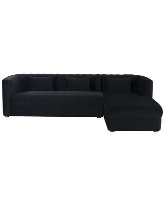 TOV Furniture Tov Furniture Callie Black Right Velvet Sectional