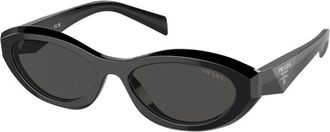 Prada Symbool Zonnebril - Dames - Zonnebrillen - Zwart - 55 MM - Accessoires