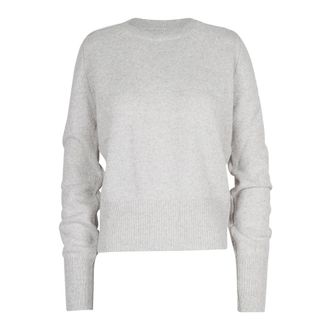 Daniele Fiesoli Round-neck Knitwear, female, Gray, Size: L Round-neck Knitwear