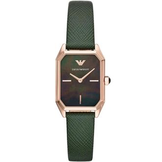 Emporio Armani Gioia Horloge - Dames - Horloges - Roze - ONE Size - Leer - Accessoires