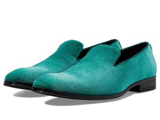 Stacy Adams Savian Velour Slip-On Mens Lace Up Wing Tip Shoes Emerald : 10.5 M, Mesh/Rubber/Satin