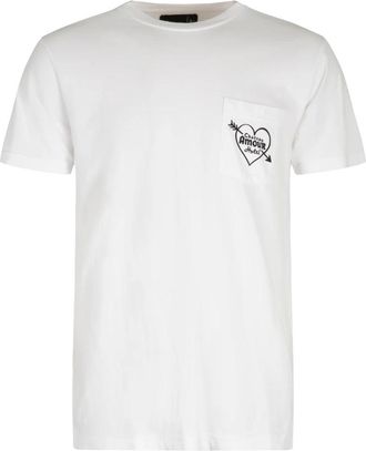 Local Authority Cotton Crew-Neck T-Shirt - Heren - T-shirts - Wit - S - Katoen - Tops