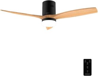 Cecotec Cecotec Ventilador De Techo Con Luz Energysilence Aero 5600 Classic Black&lightwood. Motor Dc 40w, 3 Aspas