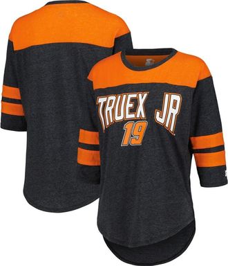 Starter Womens Starter Black Martin Truex Jr Full Back Block 3/4-Sleeve Tri-Blend Top at Nordstrom, Size Small