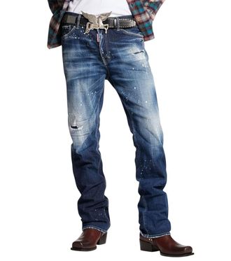 Dsquared2 Blue Relaxed Mid Rise Jeans